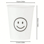 10/50pcs Simple Style Paper Cups, Thickened Drinkware, Anti-Leak 250ML, Home Gatherings, Outdoor Camping, Office Disposable Cups