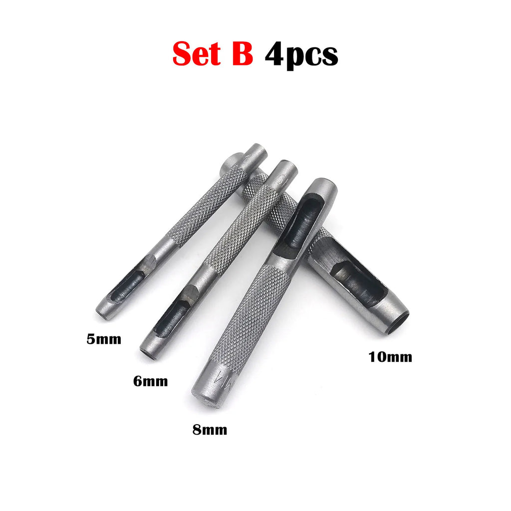 High Quality Steel 1mm 2mm 3mm 4mm 5mm 6mm 8mm to 20mm Round Hole Punch Tool Hollow Cutter for Leather Craft Belt Bag Clothing
