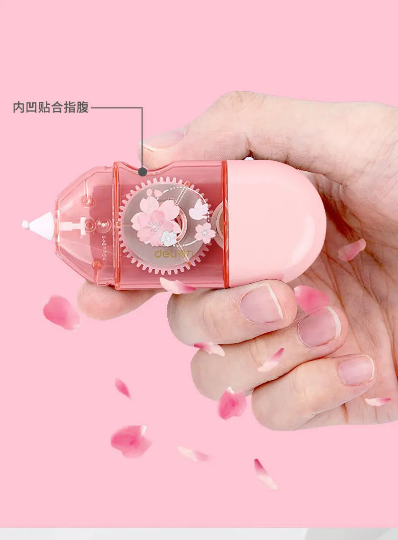 1Pcs School Supplies Sakura Correction Tape Cute Small Portable Small Fresh Students with Large Capacity kawaii Correction Tape