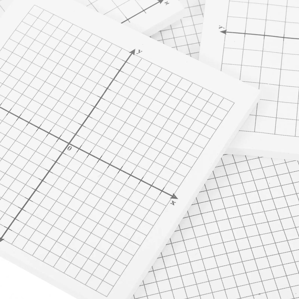 6 Pcs Grid Memo Pads Sticky Notepads Adhesive Graphing Paper Notes Writing Four Quadrant
