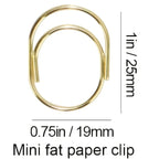 60pcs Creative 25mm Paper Clips Cute Paper Clip Mini Metal Paper Clip - Perfect For Planners & Office Supplies