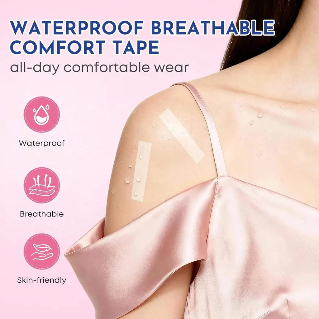 Double sided clothing fashion tape with tape dispenser, transparent fabric tape, suitable for clothing fabrics, dresses, bras