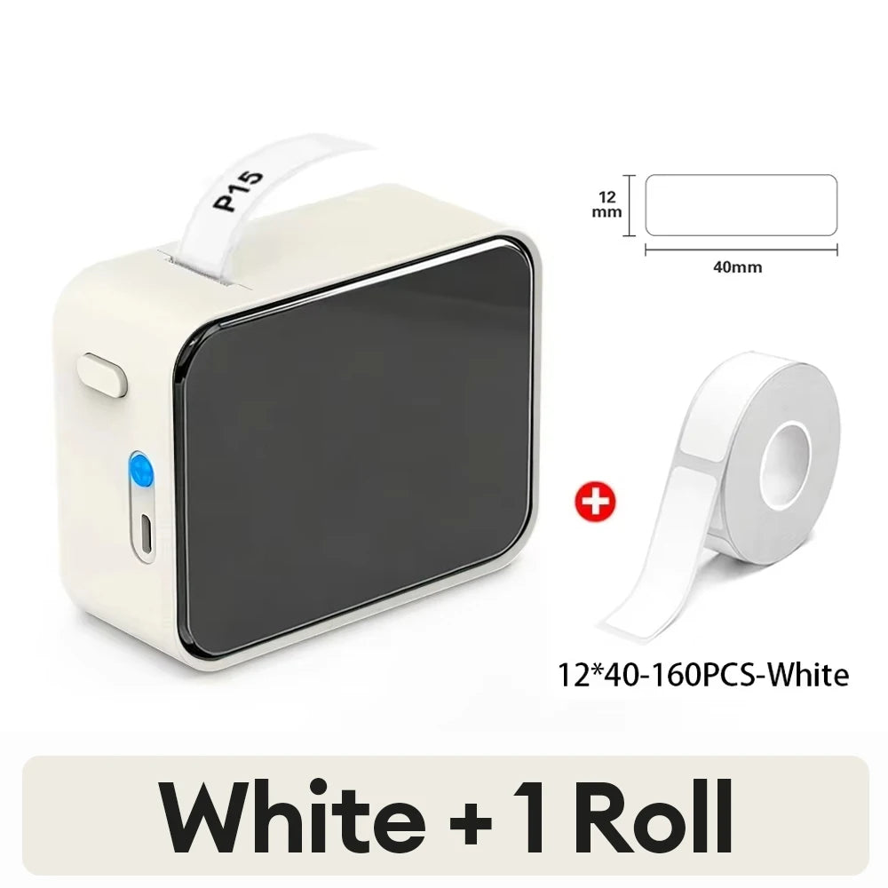 Marklife P15 Label Printer Portable Thermal Printer Inkless Mini Sticker Maker With Adhesive Label Printer As D11/D110/Q30 Print