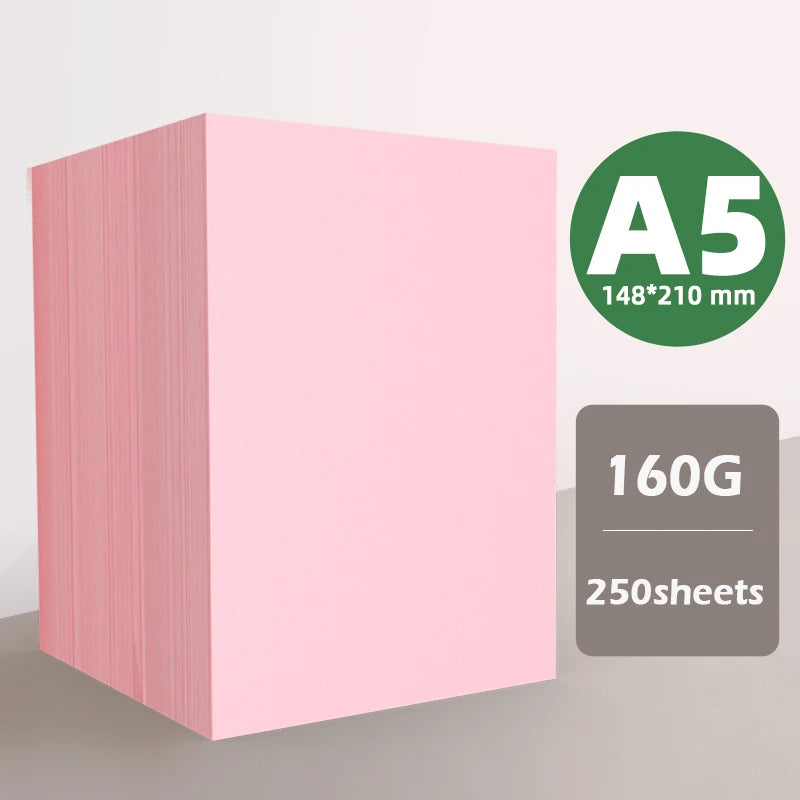 Pink Copy Paper Ppink A4 Paper B5 Printing Paper A5 Color 80G Thickened 140g Gram A3 Color Paper 160G For Handmade Name Brand