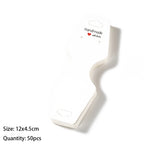 50Pcs Blank Necklace Bracelet Display Foldable Adhesive Price Tag Holder Cards Packaging For Jewelry Small Businesses Supplies