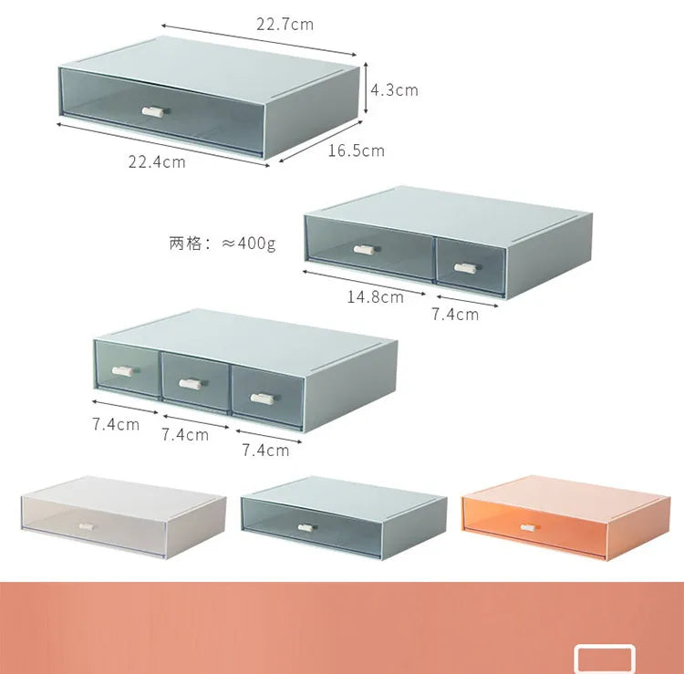 Desk Storage Drawers Desk Document Sundries Holder Cosmetic Desktop Organizer Box Cabinet Home Office Stationery Stackable Box