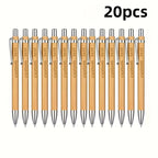 20/50/110PCS Customizable Bamboo Ballpoint Pens Smooth Writing Ideal for School Teachers Offices Advertising Promotional Pens