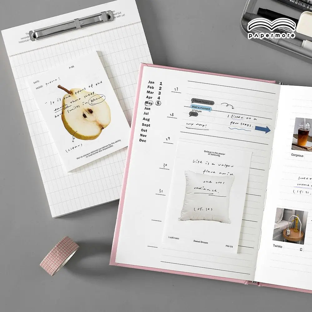 30sheets Fluffy Daily Series Notes Simple Ins Style Check-in Planner Student Notes Message Paper