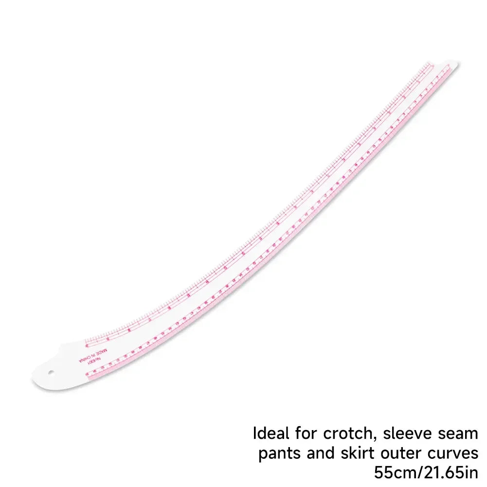 Flexible Clear Metric French Curve Ruler Multipurpose Tailoring Template For Dressmaking Pattern Drafting DIY Sewing Projects