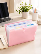 Accordion File Folder Waterproof 8 Pocket Document Organizer A4 Expanding File Folder for Office School Paper Storage Supplies