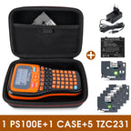 Portable Label Maker PS100E Label Printer Automatic Cutting Industrial Label Machine with 5PK 12mm Label for Brother TZe231 Tape