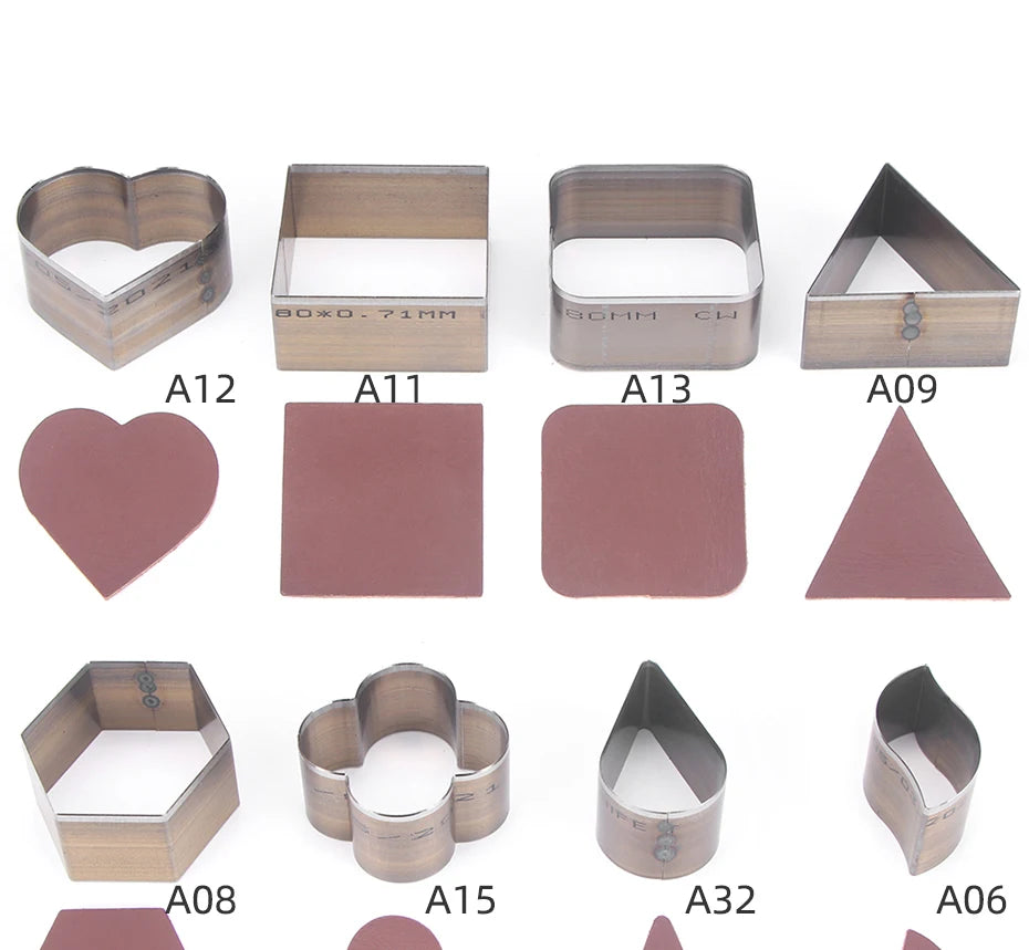 7Pcs Leather Die Cutter Hollow Punching Tool Cutting Mold Punching Die Set for Handmade DIY Leather Craft 20/25/30/35/40/45/50mm