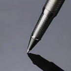 1 PC High Quality Luxury Full Metal Ballpoint Pen Silver Plating Ball Pens Business Writing Signing School Office Supplies 03733