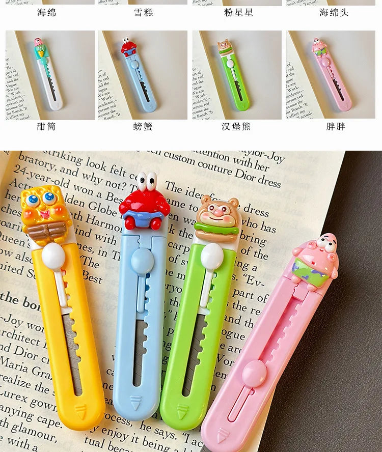 1Pc Creative Art Knife Cute Cartoon Express Delivery Artifact Portable Paper Cutter Hand Account Knife Letter Opener Sword