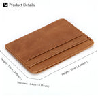 New Genuine Leather Card Holder Oil Wax Leather Multi-Card Small Retro Cowhide Coin Purse Men/Women Luxury Card Holder