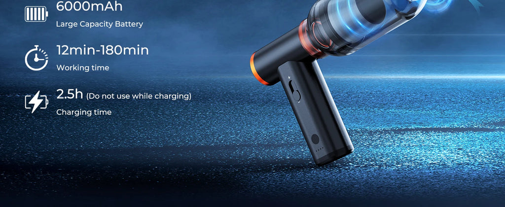 K&F CONCEPT Vacuum Magnetic Electric Air Duster Compressed 2-in-1 Air Blower&Suction for Computer,Laptop Keyboard,Camera Clean