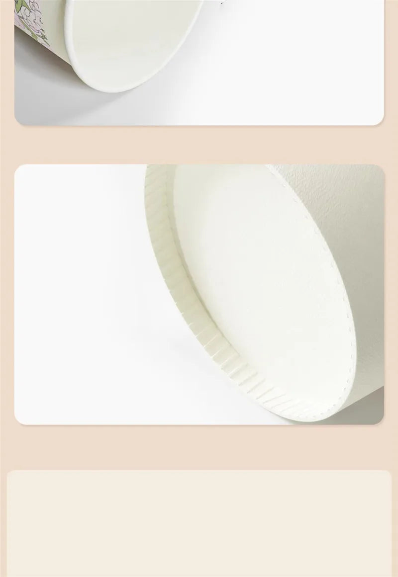 60pcs Disposable Paper Cups Thickened Food-grade High-temperature Coffee Cups Home Party Teacup Picnic Portable Water Cups