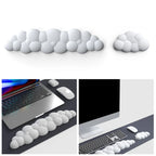 Cloud Shape Wrist Rest Pad Soft  PU Material Anti-Slip Rubber Base Memory Foam for 100 Keys 87 Keys 68keys Keyboard Mousepad