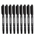 9Pcs/Set Twin Tip Permanent Art Marker Pen Double Headed Oily Waterproof Ink Black Blue Red 0.5mm 1mm Drawing Logistics Glass