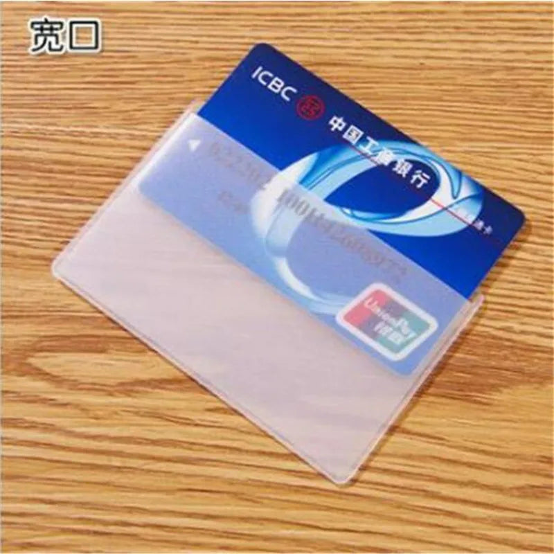 10PCS PVC Waterproof Transparent Card Holder Plastic Card id Holders Case To Protect Credit Cards Card Protector Cardholder Bags