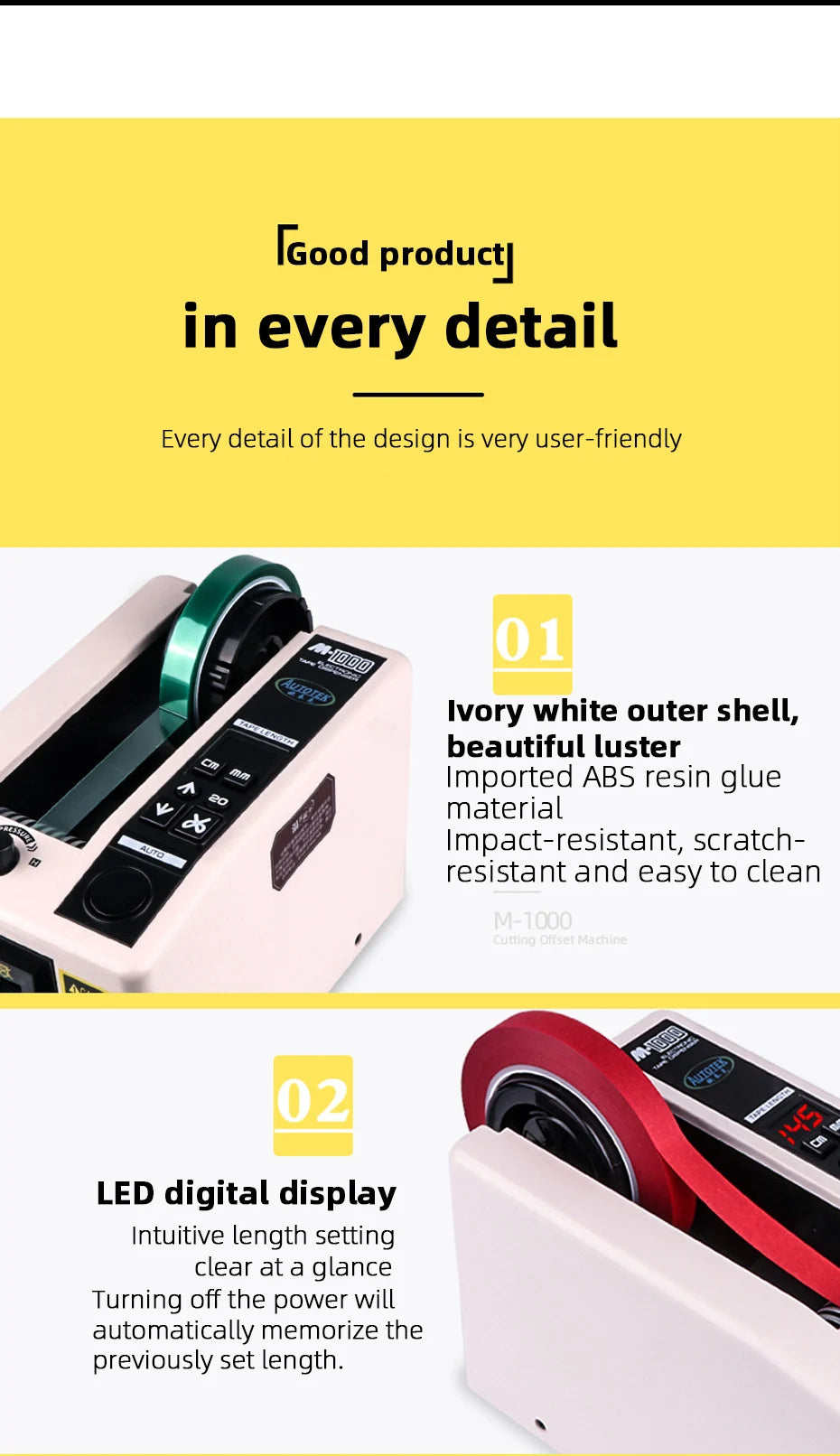 Automatic Tape Cutting Machine 110V 220V Adhesive Tape Dispenser Slitting Machine for Office & Business Supplies