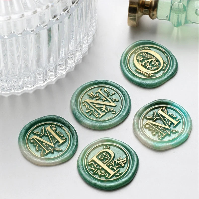2PCS Clear Sealing Stamp Head Wax Seal Craft Supplies Wax Seal Stamp and Handle Stamp Scrapbooking Supplies Craft HCZ0106