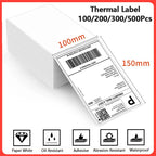4x6 Inch Thermal Shipping Label Paper 100/200/300/500PCS Adhesive Paper For Express Waybill DHL UPS Express Barcode All-Purpose