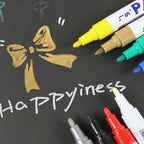 6/12 Pcs Paint Pen Metal Paint Pen Waterproof Colorful Oil-based Markers Industrial Marking Painting Graffiti Paint Oil Pen