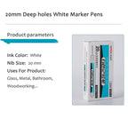 5/10PCS/Set 0.7mm 20mm Long Nib White Marker Pens Multi-Purpose Deep Hole Quick-drying Carpenter Oily Pen for Bathroom Wood