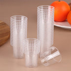 50Pcs 30ML Disposable Mini Clear Plastic Dessert Cup For Outdoor Picnic Birthday Party Jelly Salad Cup Kitchen Tableware Tasting