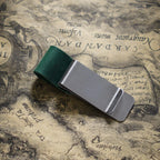 Brass Leather Pen Clip Stainless Steel Cowhide for Traveler's Notebook - Genunine Leather & Metal Notebook Accessory