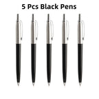5Pcs/Set Metal Ballpoint Pen Promotional Pens G2 Refill Blue Ink Automatic Ballpoint Pens Set For School stationery office Pen