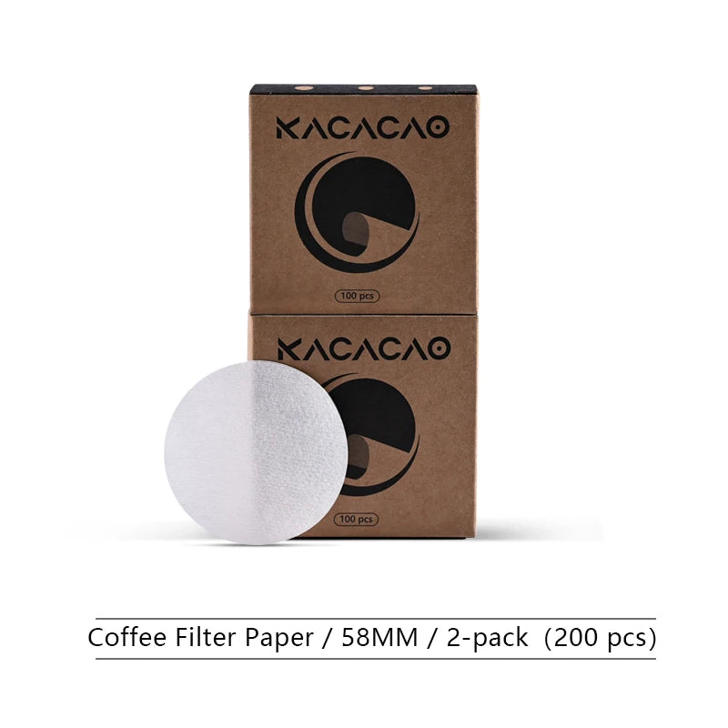 KACACAO Disposable Coffee Filter Paper for 51/53/58mm Espresso Maker 100 Pieces Espresso Paper Filter Home Kitchen Accessorie