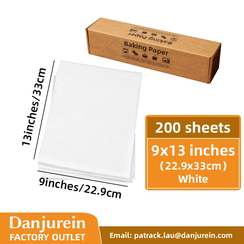 Parchment Paper Baking Paper Non-Stick Precut Square 4” to 12” Baking Sheets Oven Grilling Air Fryer Steaming Bread Cake Cookie
