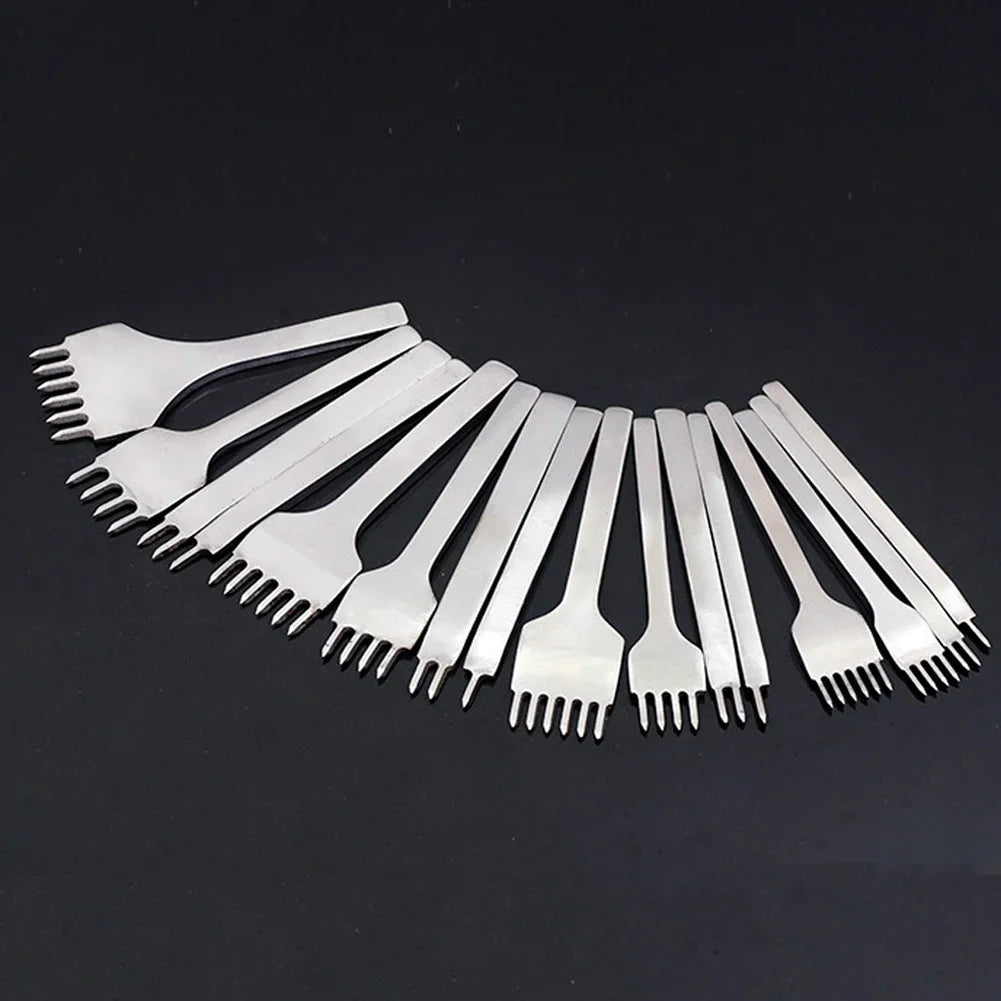 DIY Leather Craft Punching Hole Tool Leather Stitching Sewing Punches 1+2+4+6 Leather craft Spacing Punch Tools 3/4/5/6mm
