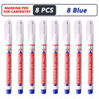 iLMH 4-40Pcs Deep Hole Long Nib Head Marker For Metal Perforating Pen Waterproof Bathroom Woodworking Decor Multi-Purpose Tool