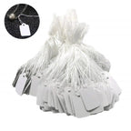 500Pcs/lot Jewelry Price Label with Cotton String Commodity Price Tag Shop Price Card DIY Gold Silver Blank Price Display Card