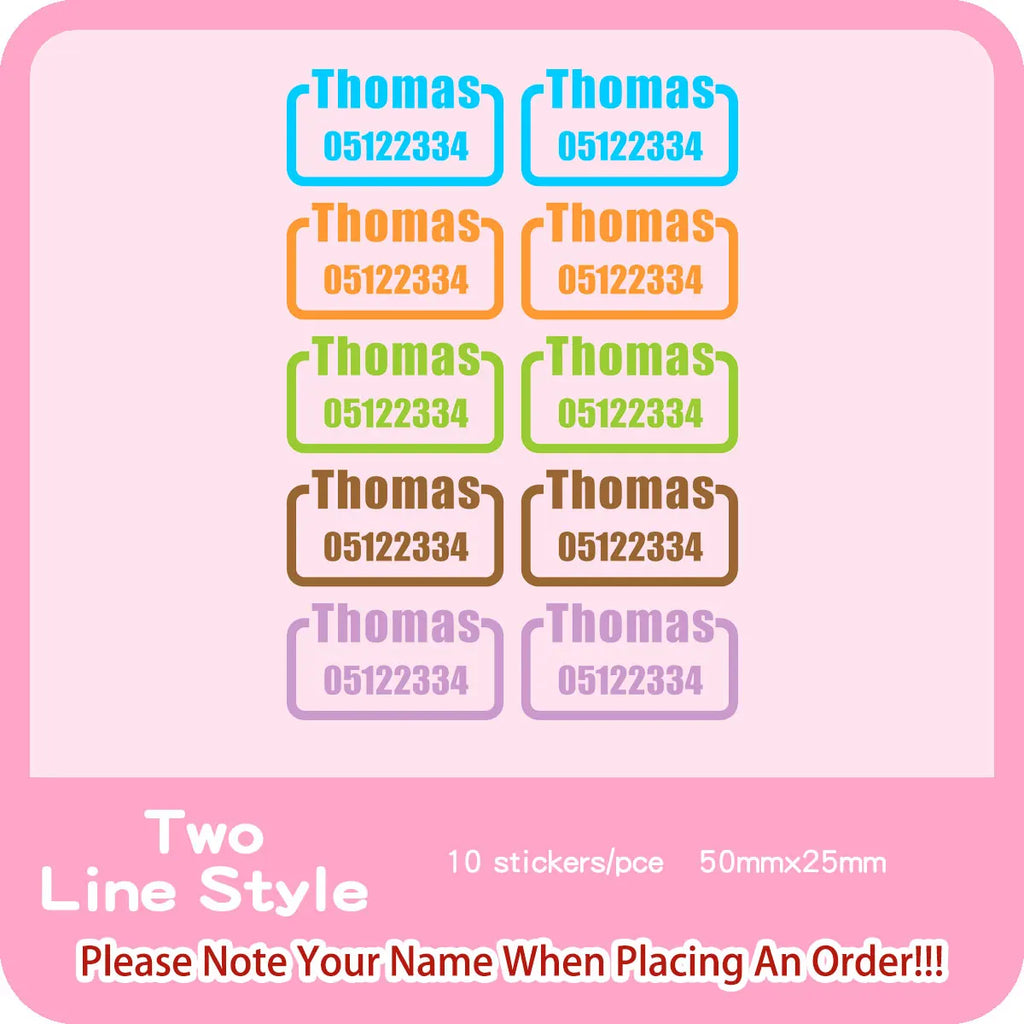 Custom Heat Transfers Name Sticker Personalized Washable Clothes Ironing Stickers Iron-on Labels Fabric Clothing Babysuit Tags