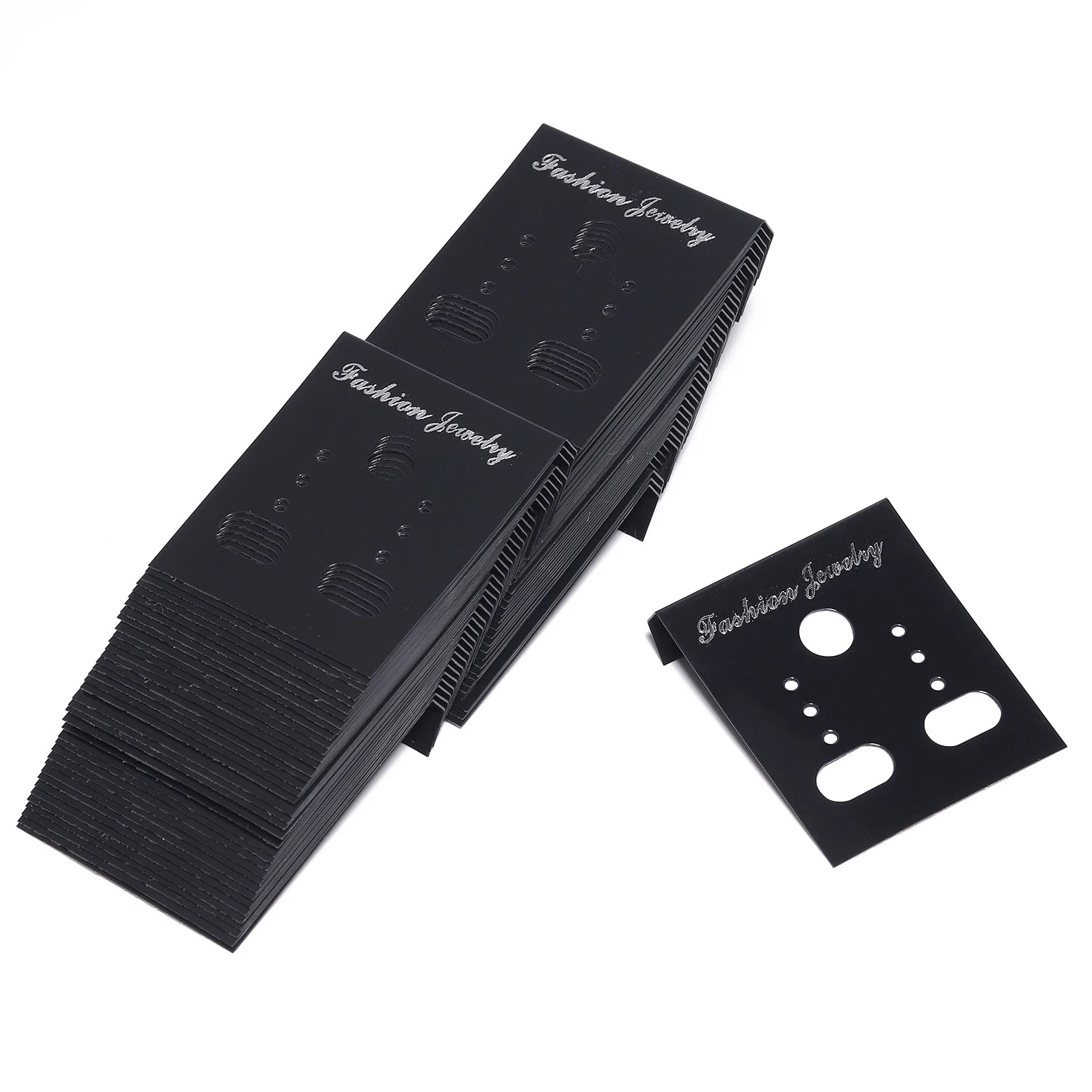50/30pcs 3.5x3mm 5x3.5mm Earrings Necklaces Jewelry Plastic Display Cards Retail Price Tag Label Earring Stud Organizer Holder