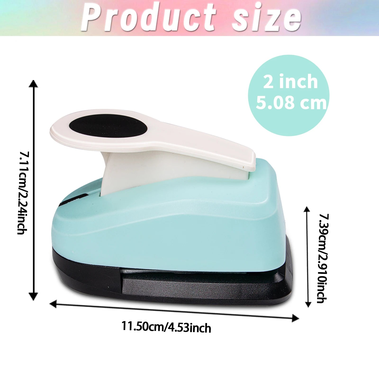 Circle Cutters Paper Hole Punch Cutter Tool Set 2 inch 50mm 38mm 25mm 16mm 9mm Circle Shapes Hole for card making scrapbooking