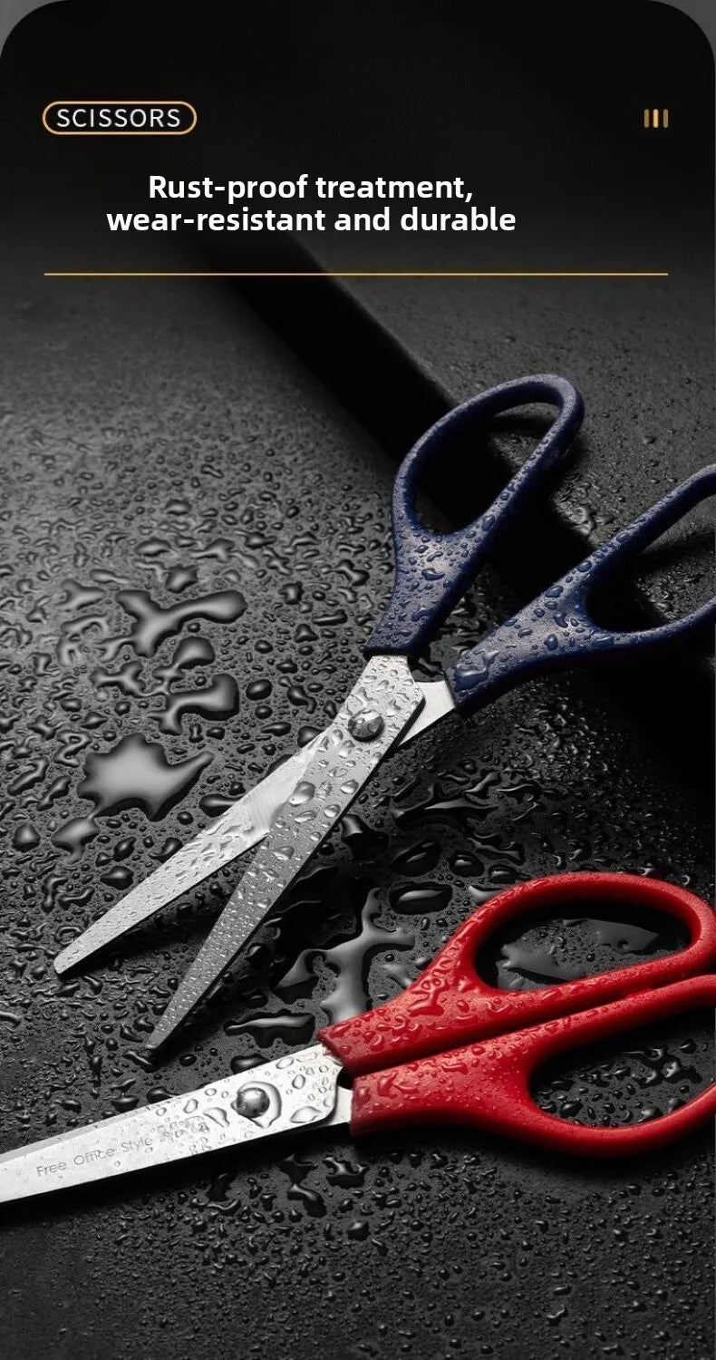 SK5 Alloy Steel Round Head Safety Scissors Ergonomic Multi Color Handle Durable Smooth Home Office School Craft DIY