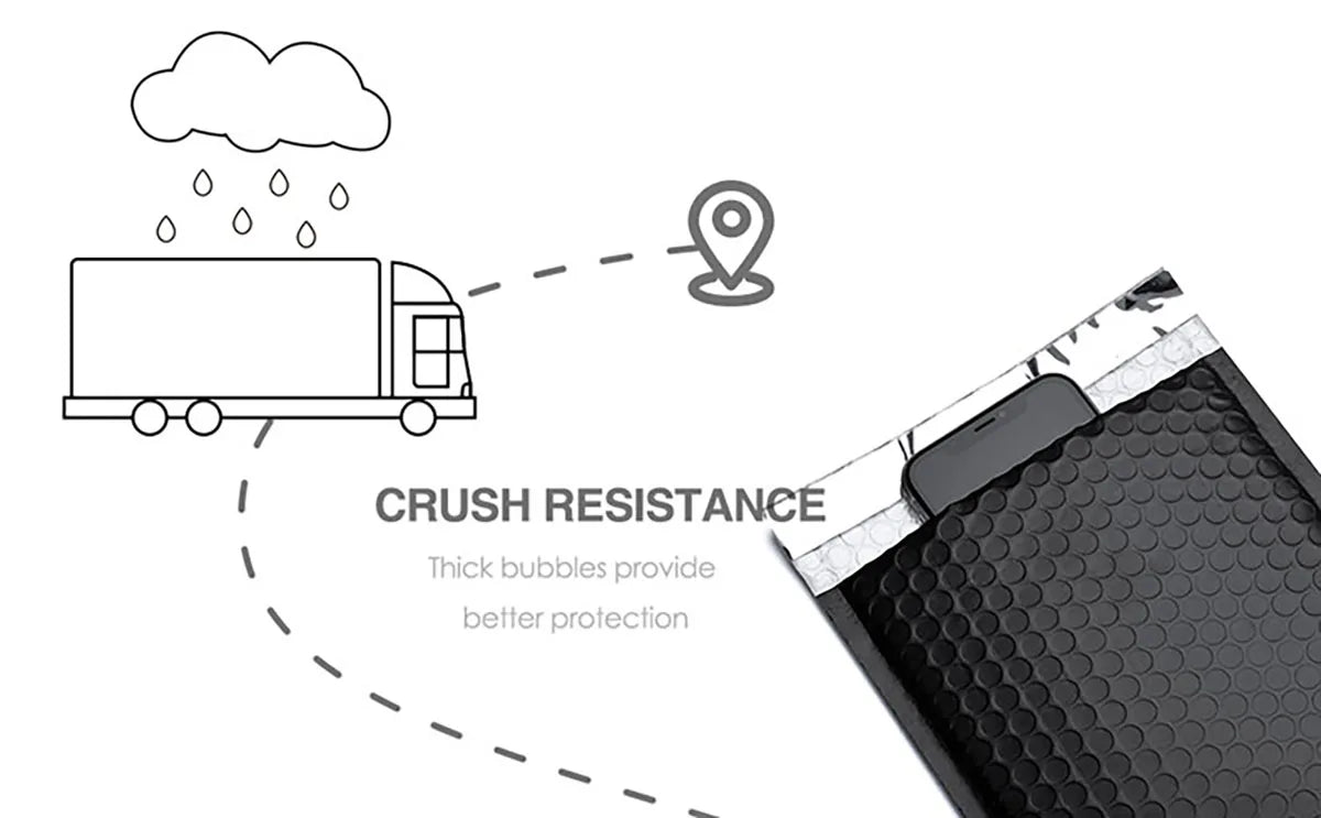 100 Pcs Black Bubble Packaging Envelope Mailing Envelopes Mailer Poly Green Envelope for Shipping Self Seal Bubble Bag Padding