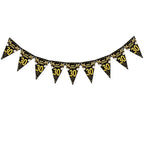 Happy Birthday 30 Year Old Disposable Tableware Black Gold Plate Tablecloth Banner For 30th Birthday Party Decorations  Supplies