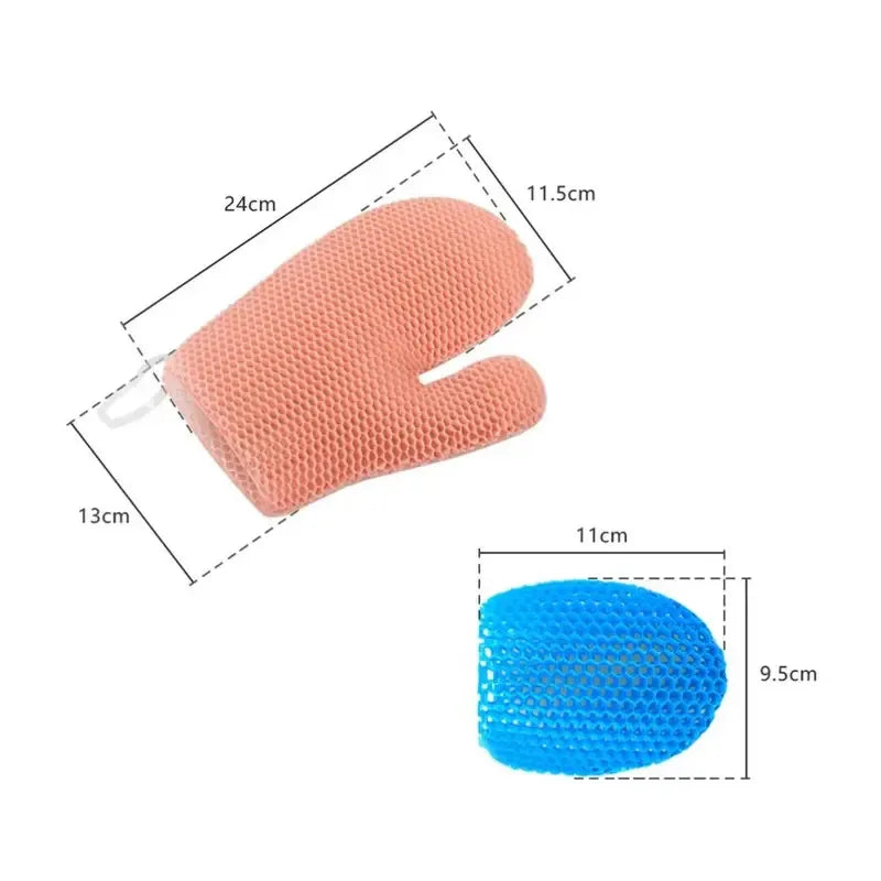 New Honeycomb TPU Exfoliating Shower Glove - Quick-Drying Body Scrubber Sponge for Bathroom