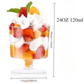 10/20/30pcs Disposable Dessert Cups Round Mouth Plastic Yogurt Mousse Cake For Birthday Party Appetizer Wedding Chocolate Cup