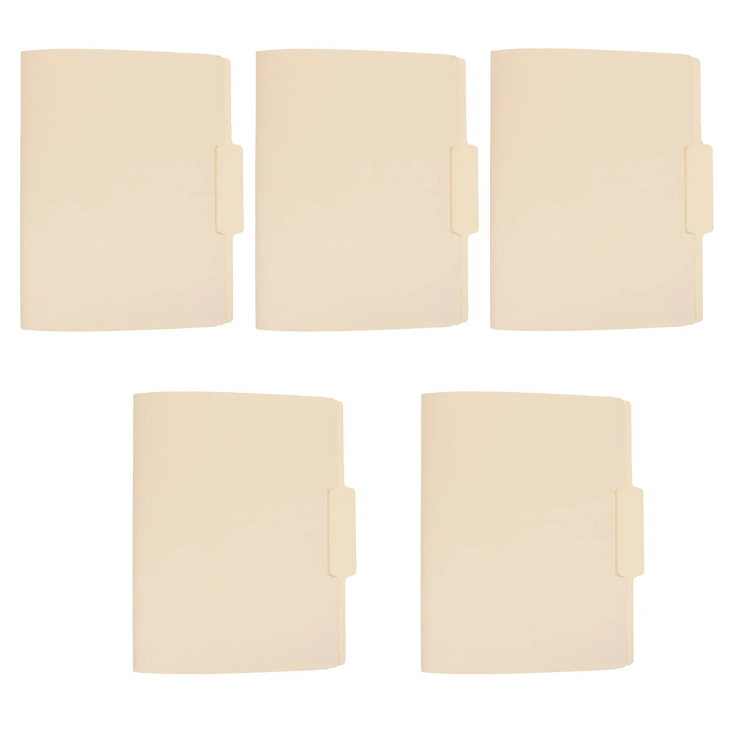 5Pcs Manila File Folders Beige Pressboard Letter Size Document Folder for Office Document Storage School Supplies Home Filing