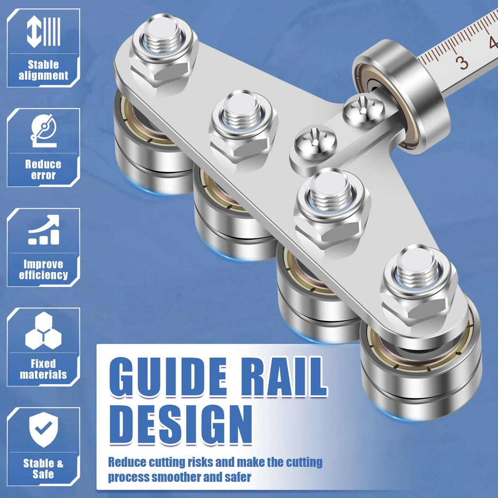 Positioning Calipers for Precise Measurements Easy Wood Cutting Precision Cutting Guide for Circular Saws Adjustable Guide Rail