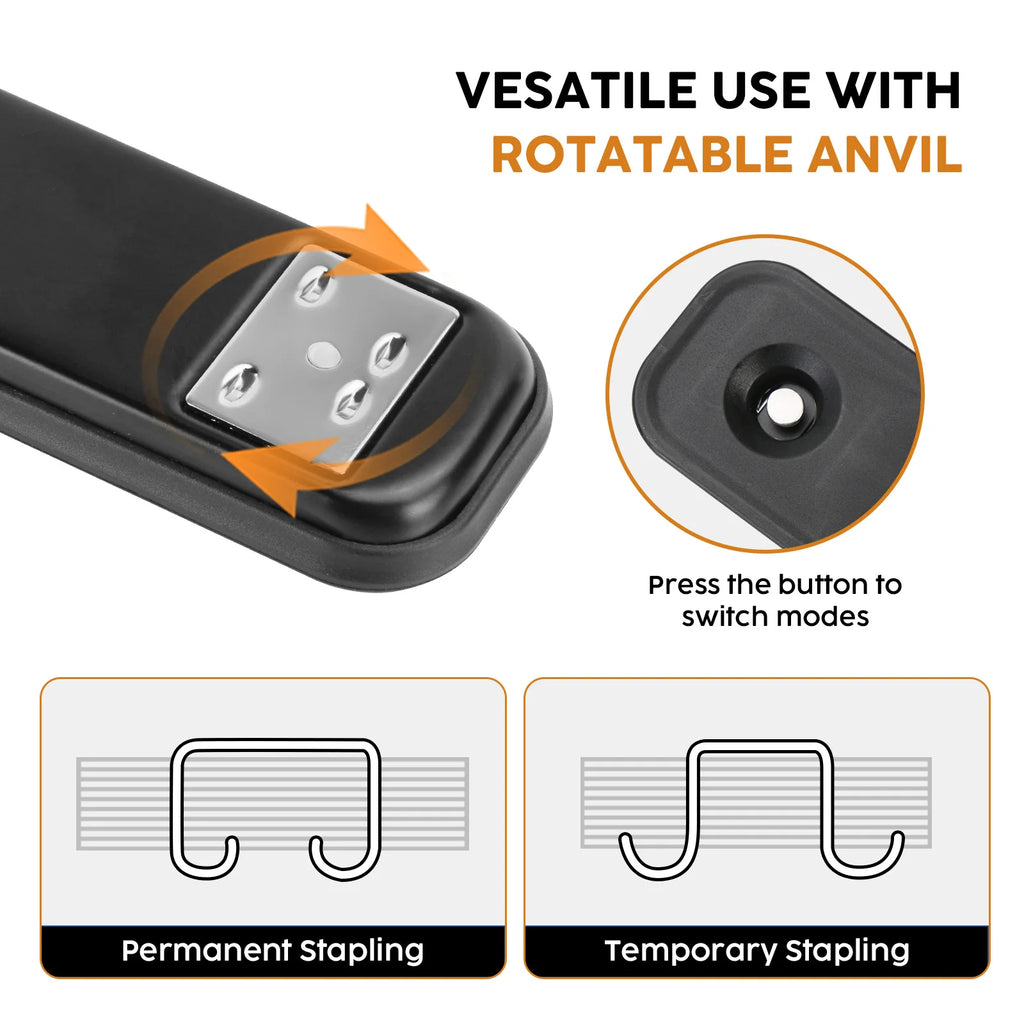 EAGLE Metal Stapler With 1000 Staple,Max 25 Sheets for Permanent/Temporary Stapling,9cm Deep Throat,Office Desk Stapler