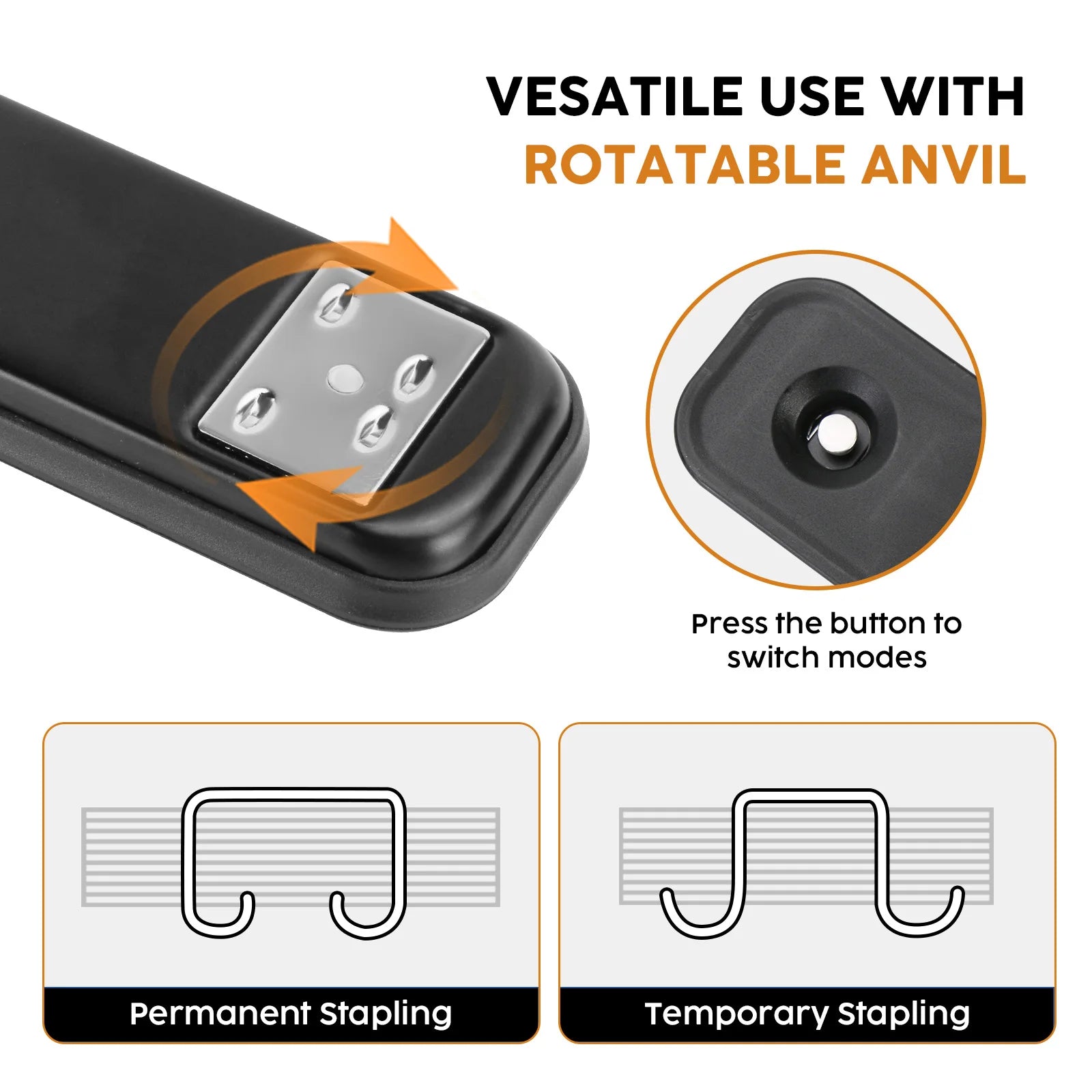 EAGLE Metal Stapler With 1000 Staple,Max 25 Sheets for Permanent/Temporary Stapling,9cm Deep Throat,Office Desk Stapler