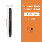 WUTA Basic 1pc Square Leather Punch Rectangle Hollow Oblong Hole Puncher Belt Strap Watch Band Cutter DIY Craft Leather Tools
